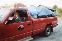 Bernadine Adams working on recycling program